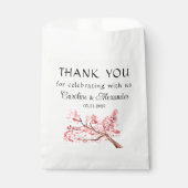 Cherry Blossom Blume Pink Floral Wedding Geschenktütchen (Vorderseite)