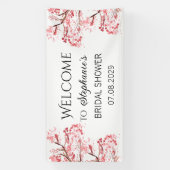 Cherry Blossom Blume Rustikales Brautparty Banner (Vertikal)