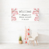 Cherry Blossom Blume Rustikales Brautparty Banner (Insitu)