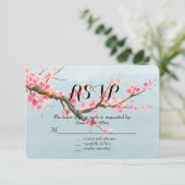 Cherry Blossom Blume UAWG RSVP Karte (Stehend Vorderseite)