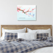 Cherry Blossom Blume und Vögel Leinwanddruck (Insitu (Schlafzimmer))