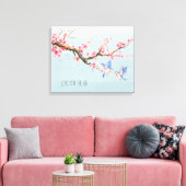Cherry Blossom Blume und Vögel Leinwanddruck (Insitu (Wohnzimmer))