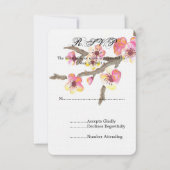 Cherry Blossom Blume Wedding RSVP (Vorderseite)