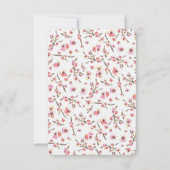 Cherry Blossom Blume Wedding RSVP Karte (Rückseite)