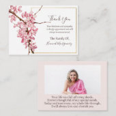 Cherry Blossom Blumenbeerdigung Beileid Beerdigung Mitteilungskarte (Vorne/Hinten)