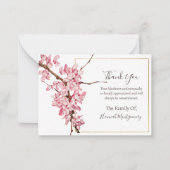 Cherry Blossom Blumenbeerdigung Beileid Beerdigung Mitteilungskarte (Vorderseite)