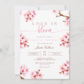 Cherry Blossom Blumendusche Einladung (Vorderseite)