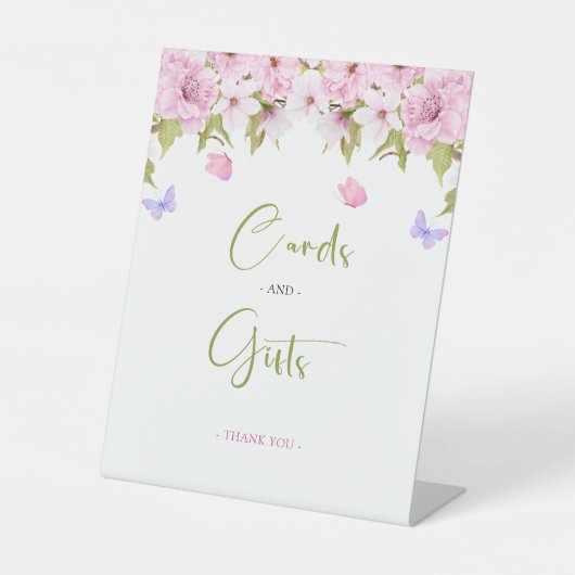 Cherry Blossom Blumenkarten und Geschenke Babydusc Sockelschild (Vorderseite)