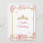 Cherry Blossom Blumensüß 16. Girl Geburtstag Einladung (Rückseite)