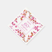 Cherry Blossom Blumenüberraschung Rosa Geburtstag Serviette (Ecke)