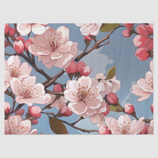 Cherry Blossom Blumenzwiebelpapier Seidenpapier (Vorderseite)
