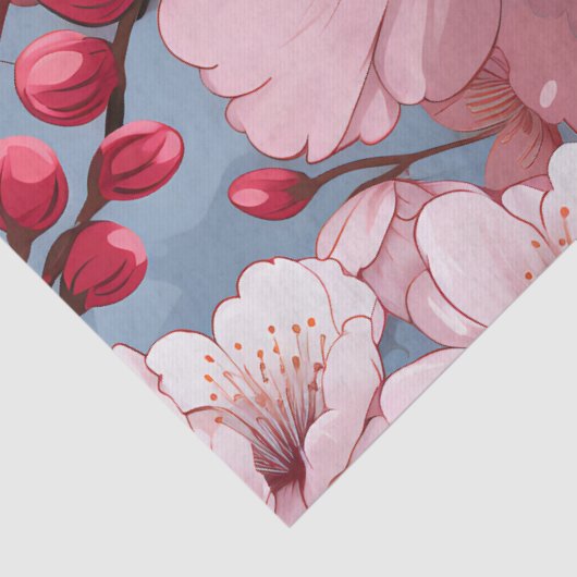 Cherry Blossom Blumenzwiebelpapier Seidenpapier (Detail)