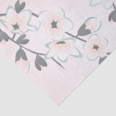 Cherry Blossom Blush Mint Chic Seidenpapier (Detail)