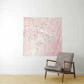Cherry Blossom Blush Pink Floral Vintag Wandteppich (Beispiel)