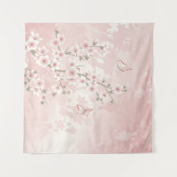 Cherry Blossom Blush Pink Floral Vintag