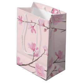 Cherry Blossom - Blush Pink Medium Geschenktasche Mittlere Geschenktüte