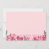 Cherry Blossom Borders Birthday Party Einladung (Rückseite)