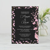 Cherry Blossom Bouquet Aquarell Einladung (Stehend Vorderseite)