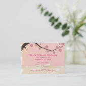 Cherry Blossom Boutique Business Cards Visitenkarte (Stehend Vorderseite)