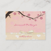 Cherry Blossom Boutique Business Cards Visitenkarte (Rückseite)