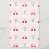 Cherry Blossom Bow Baby Vorhersagen & Wünsche Flyer (Hinten)