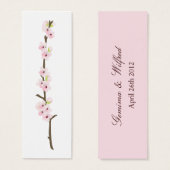 Cherry Blossom Branch Favor Tag (weiß) (Vorne & Hinten)