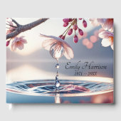 Cherry Blossom Branch With Dewdrops Gästebuch (Vorderseite)