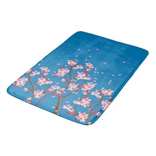 Cherry Blossom Branchen Custom Bath Mat Badematte (Schrägansicht)