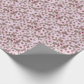 Cherry Blossom Branchen Wasserfarben Muster Geschenkpapier (Ecke)