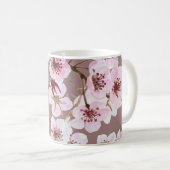Cherry Blossom Branchen Wasserfarben Muster Kaffeetasse (VorderseiteRechts)