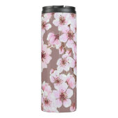 Cherry Blossom Branchen Wasserfarben Muster Thermosbecher (Rückseite)