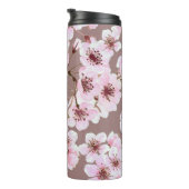 Cherry Blossom Branchen Wasserfarben Muster Thermosbecher (Nach rechts gedreht)
