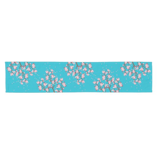 Cherry Blossom Branches Custom Table Runner Kurzer Tischläufer (Horizontal)