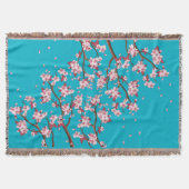 Cherry Blossom Branches Custom Throw Blanket Decke (Vorderseite)