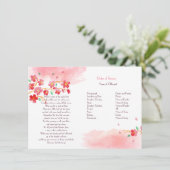 Cherry Blossom Branches Memorial Service Program Einladung (Stehend Vorderseite)