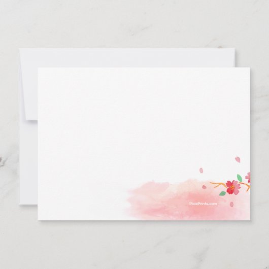 Cherry Blossom Branches Memorial Service Program Einladung (Rückseite)