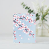 Cherry Blossom Branches Serene Pattern Postkarte (Stehend Vorderseite)