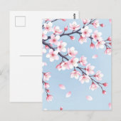 Cherry Blossom Branches Serene Pattern Postkarte (Vorne/Hinten)
