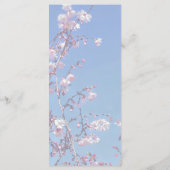 Cherry Blossom Branches Wedding Menu Menükarte (Rückseite)