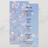 Cherry Blossom Branches Wedding Menu Menükarte (Vorne/Hinten)