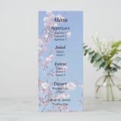 Cherry Blossom Branches Wedding Menu Menükarte (Stehend Vorderseite)