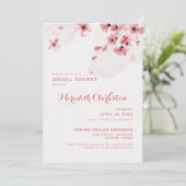 Cherry Blossom Brautparty Einladung (Stehend Vorderseite)