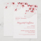 Cherry Blossom Brautparty Einladung (Vorne/Hinten)