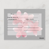 Cherry Blossom Brautparty Rezept Postkarte (Rückseite)