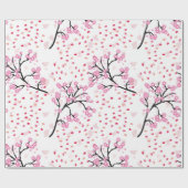 Cherry Blossom Breeze Wrapping Paper Geschenkpapier (Flach)