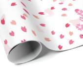 Cherry Blossom Breeze Wrapping Paper Geschenkpapier (Rolleneckpunkt)