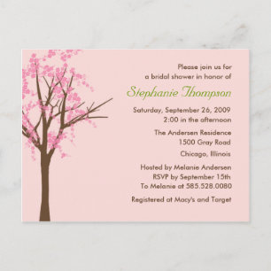 Cherry Blossom Bridal Dusche Einladung