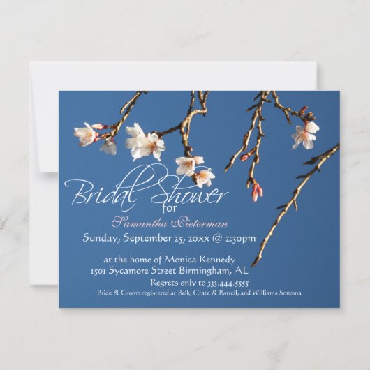 Cherry Blossom Bridal Dusche Einladung (Vorderseite)