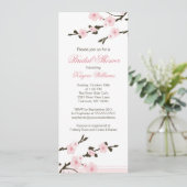 Cherry Blossom Bridal Dusche Einladung (Stehend Vorderseite)
