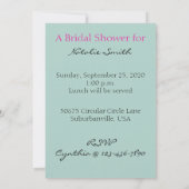 Cherry Blossom Bridal Dusche Einladung (Rückseite)